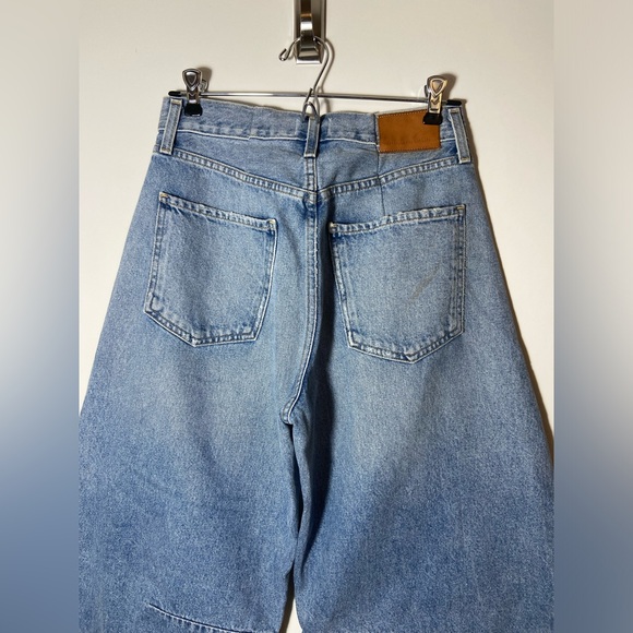 Citizen Of Humanity Horshoe Barrel Jeans Womens 25 Blue Button Fly Raw Hem Denim - Picture 8 of 13